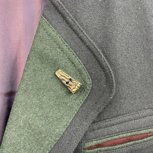 Vintage Classic Austrian Jacket Men's 48 Wool Tyrolean Traditional Folk Bavarian - Picture 4 of 12